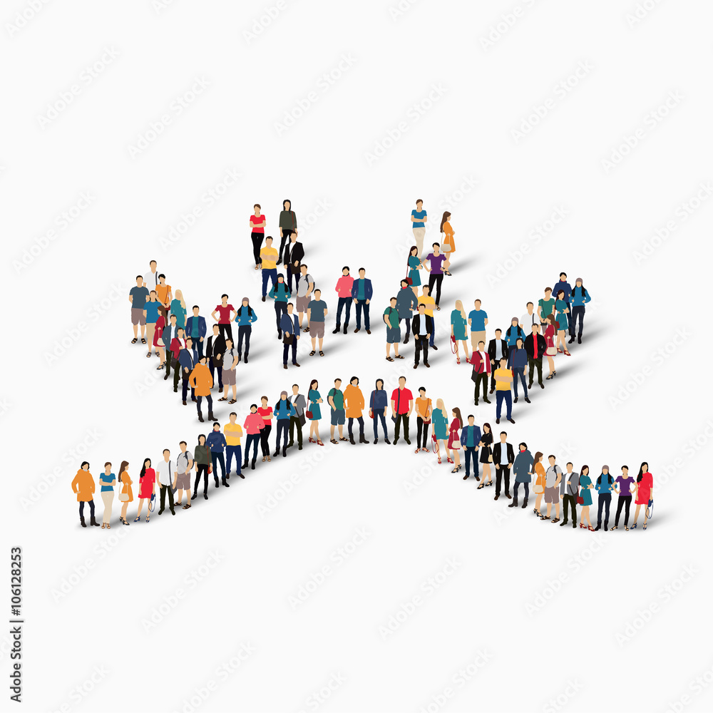 abstract business symbol people abstract business symbol people