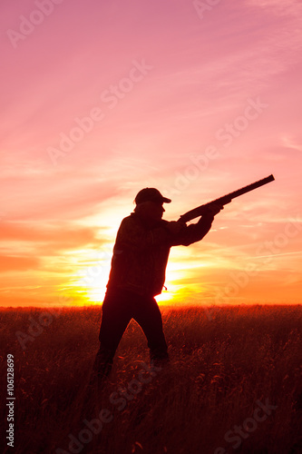 Hunter in Sunset