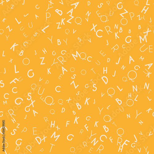 Random letters seamless pattern