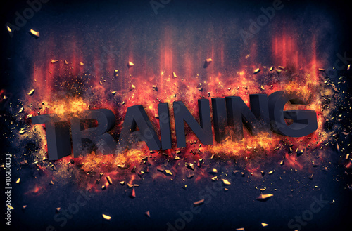 Burning flames and explosive sparks - TRAINING