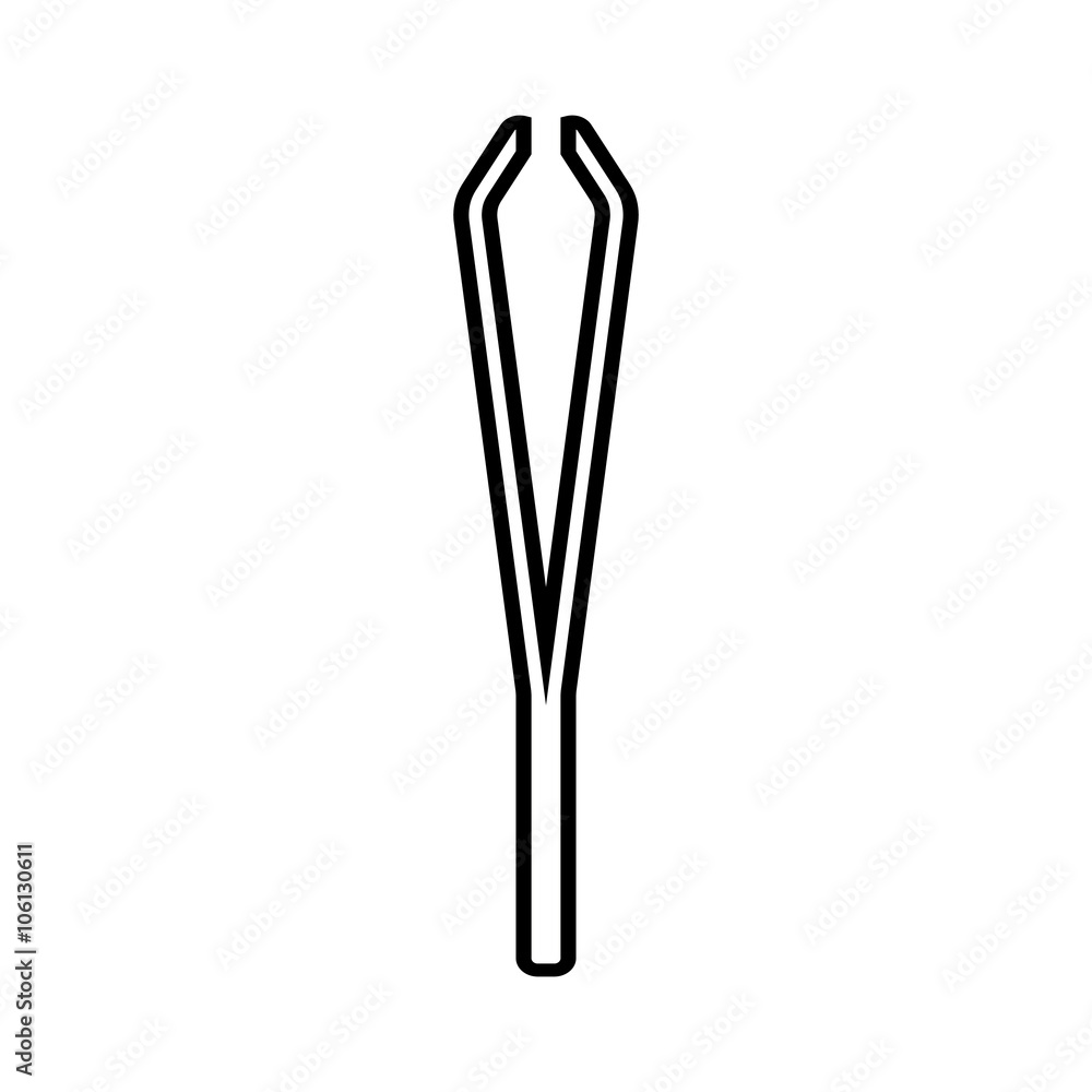 tweezer thin line icon tweezer thin line icon