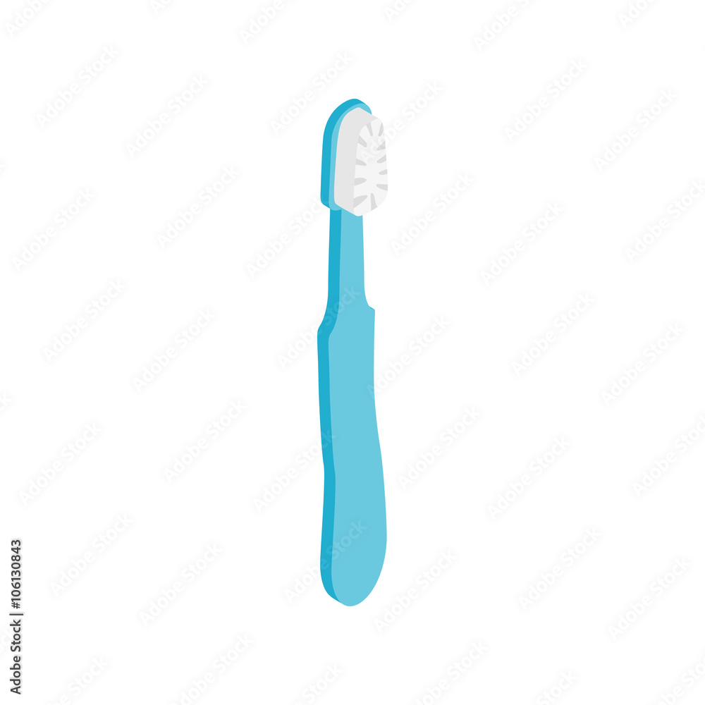 Toothbrush icon, isometric 3d style Toothbrush icon, isometric 3d style