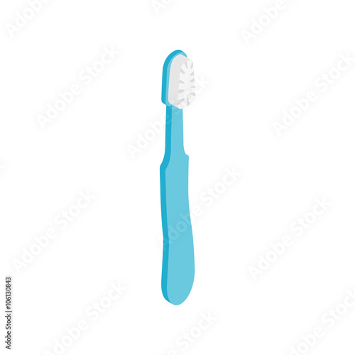 Toothbrush icon, isometric 3d style 