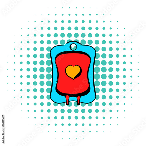 Donate blood icon, comics style