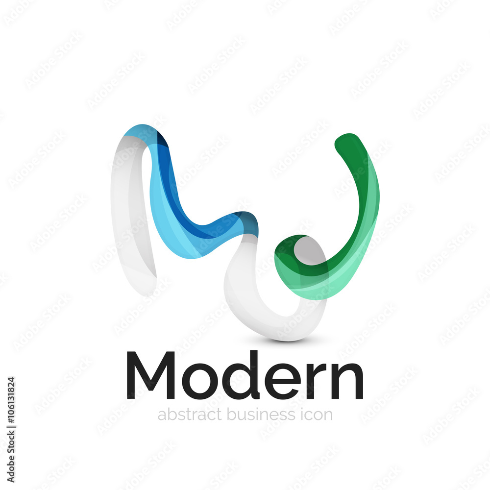 Wave ribbon logo, vector abstract shape Wave ribbon logo, vector abstract shape