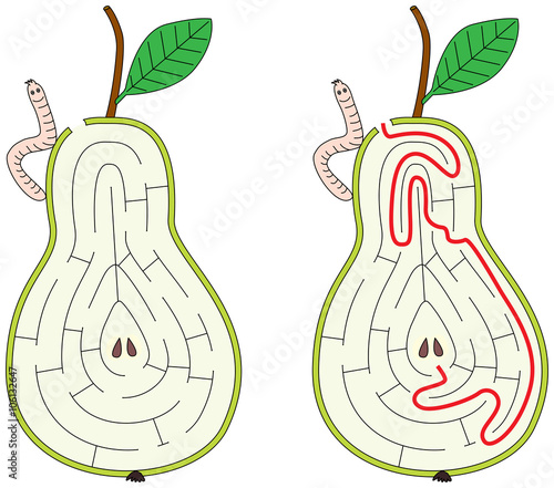 Easy pear maze