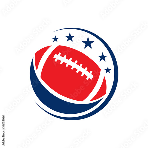 American Football Rugby League Logo Icon Template