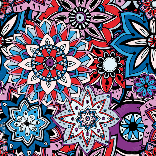 Seamless pattern texture. Indian, arabic, turkish style elements