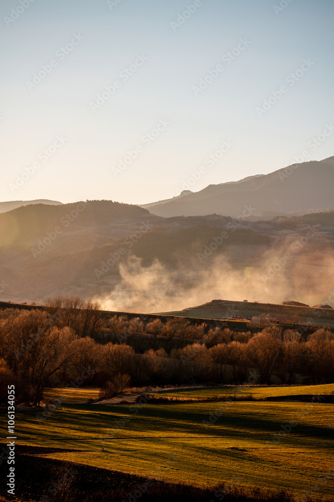 Fototapeta premium Landscape at sunset