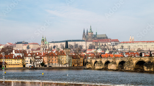 Obraz na płótnie Blick zur Karlsbrücke w salonie