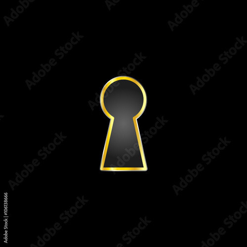 keyhole gold illustration