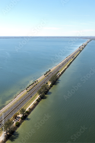 Wallpaper Mural Aerial view of highway crossing Old Tampa Bay, Florida towards Clearwater Torontodigital.ca