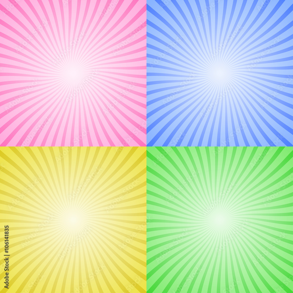Obraz premium Radial abstract background. Bright colors. Vector illustration.