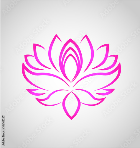 Fototapeta Naklejka Na Ścianę i Meble -  Logo lotus flower