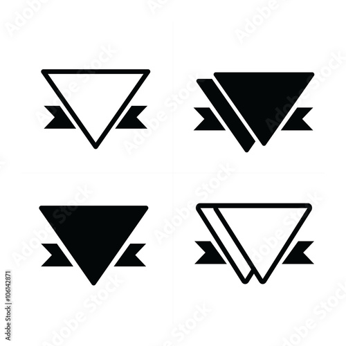 Label triangle design Set