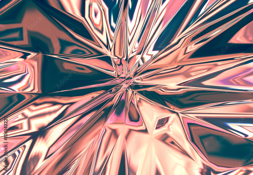 Reflective background surface with vibrant colors and shattered shapes. Reflective background surface with vibrant colors and shattered shapes.