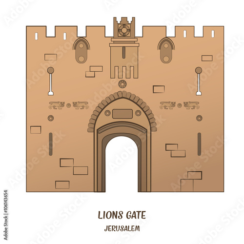 Lion Gate in Jerusalem