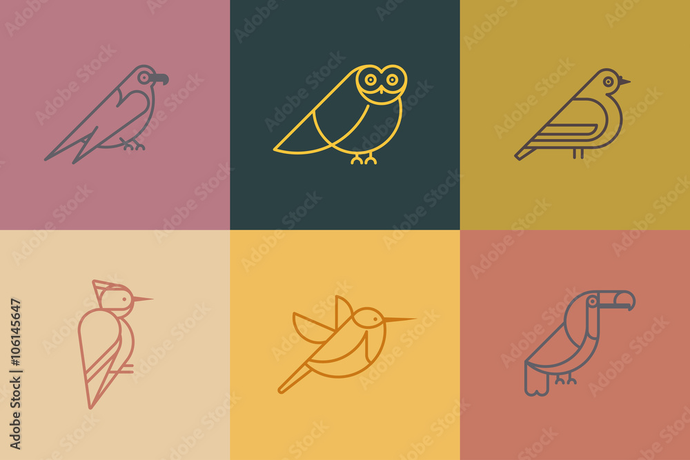 Bird icon set Bird icon set