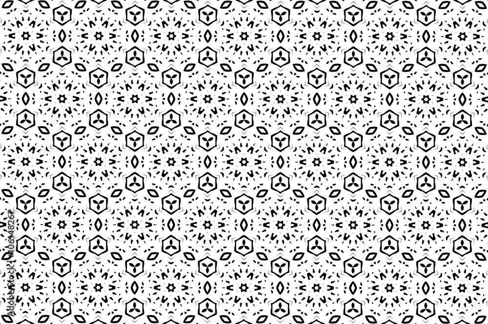 Ornament with black and white patterns. 10
