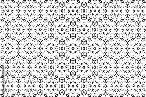 Ornament with black and white patterns. 10 