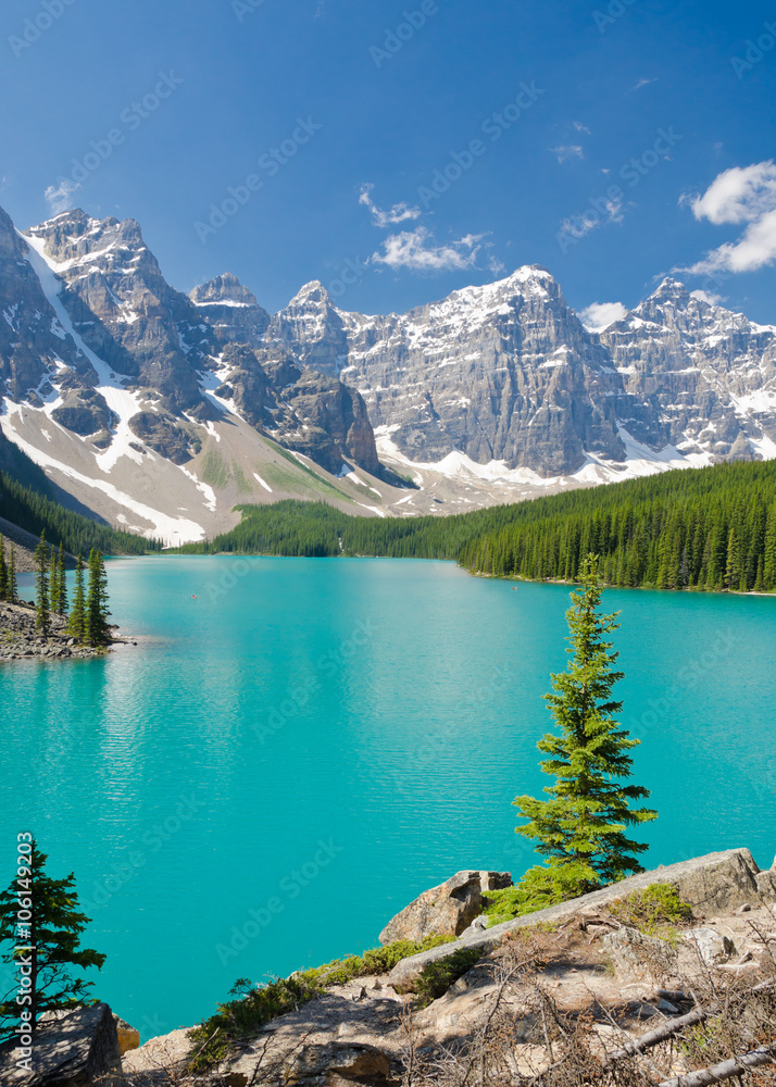 Majestic mountain lake in Canada.