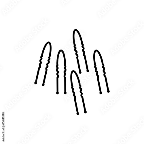 hairpins black icon