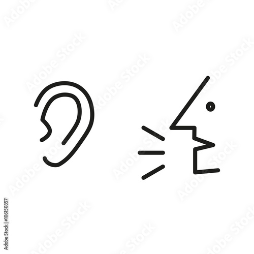 Speak and listen symbol