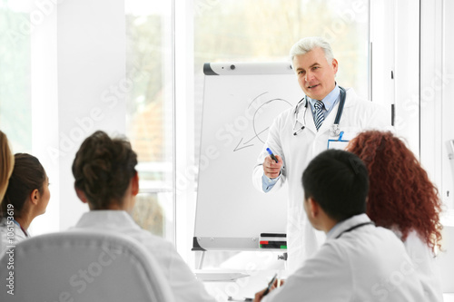 Doctors meeting in office