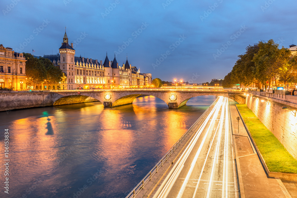 Pont au Change and Conciergerie in Paris
