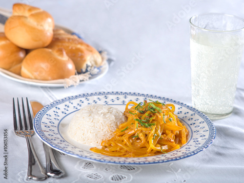 Olluquitos con Charqui, a typical Peruvian potato dish