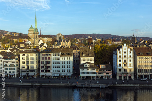 Panorama of city of Zurich and Limmat River, Switzerland © Stoyan Haytov
