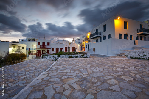 Traditional architecture in the town of Mykonos, Greece. © milangonda