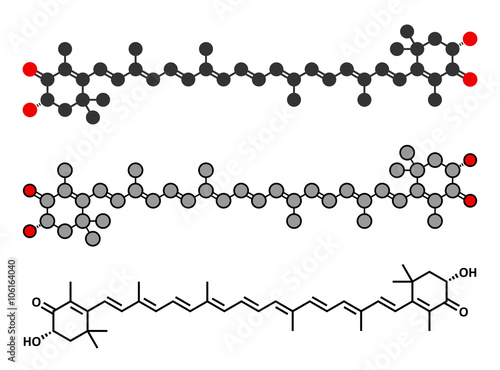 Astaxanthin pigment molecule. 