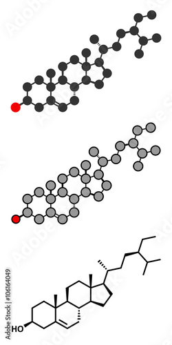 Beta-sitosterol phytosterol molecule.