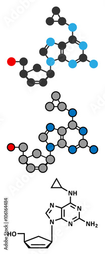 Abacavir (ABC) reverse transcriptase inhibitor drug.  photo