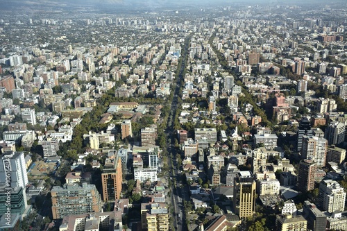 Aerial views of Santiago, Chile