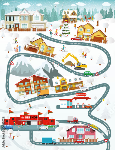 City landscape (winter day)