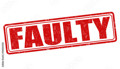 Faulty stamp
