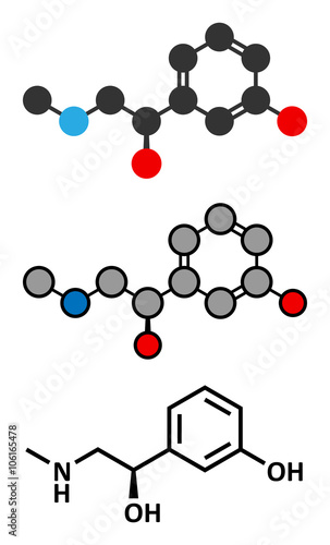 Phenylephrine nasal decongestant drug molecule.