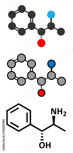 Phenylpropanolamine (norephedrine, norpseudoephedrine) drug molecule