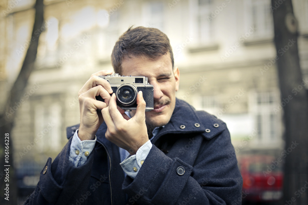 Man taking pictures Man taking pictures