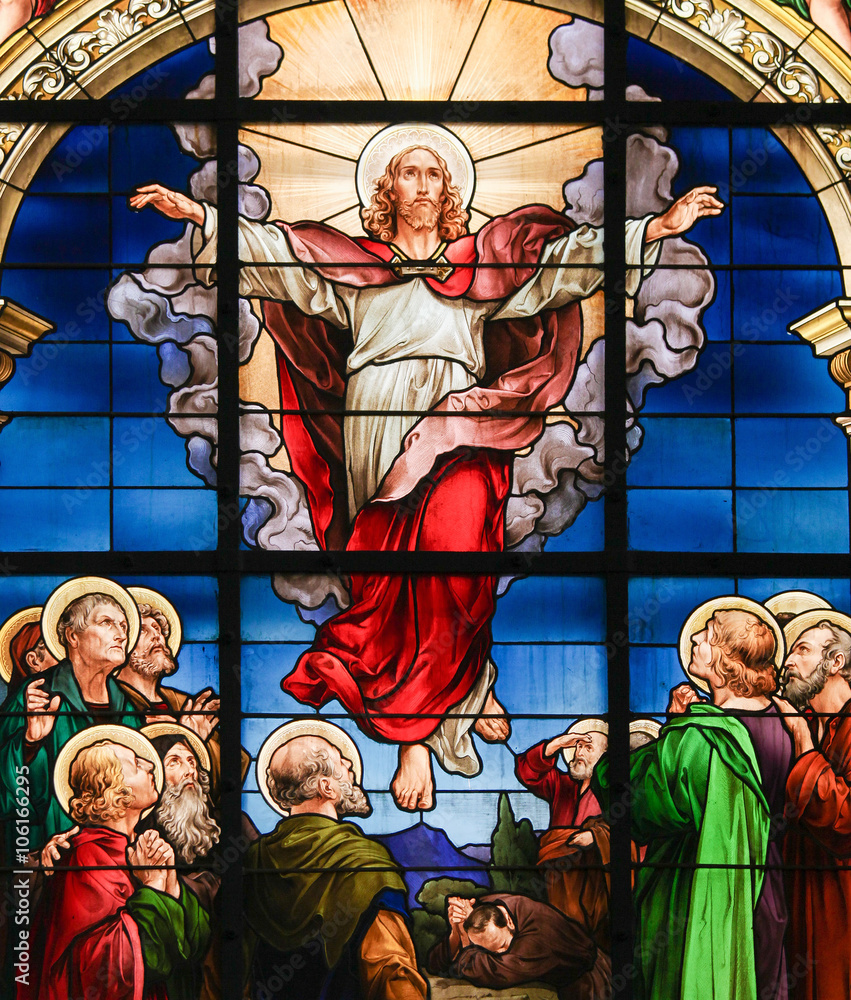 Ascension of Christ - Stained Glass - obrazy, fototapety, plakaty 
