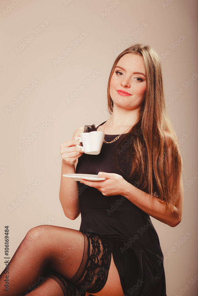 Woman with cup of coffee Woman with cup of coffee