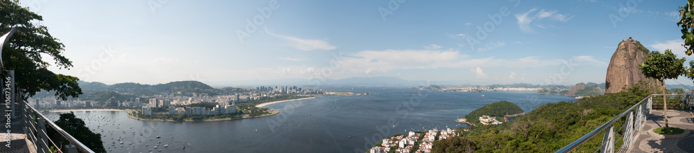 Rio de Janeiro panoramic view from Sugarloaf mountain, Brazil.