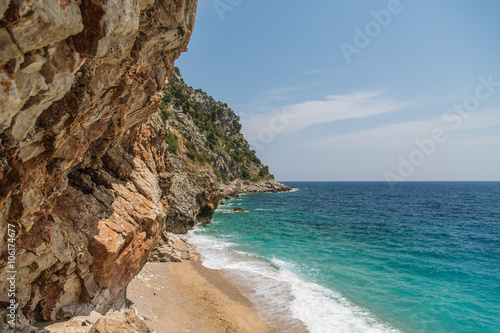 Summertime beach in Dalmatia, southern Croatia