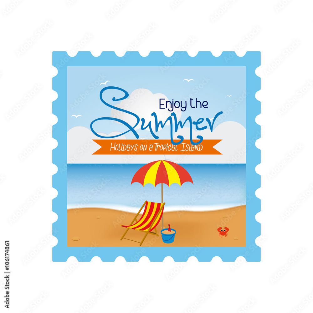 Naklejka premium Summer vacation item