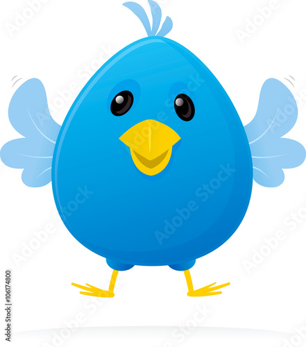 illustrated image of a twitter.