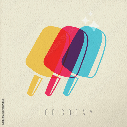 Ice cream summer concept color design