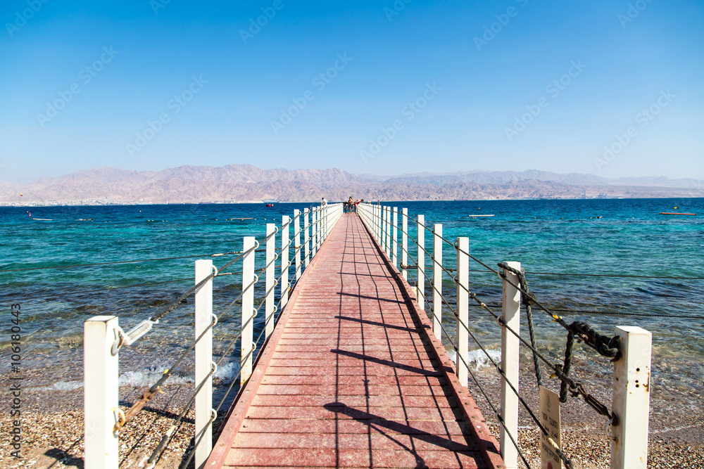 The crystal clear waters of the Red Sea coral reef