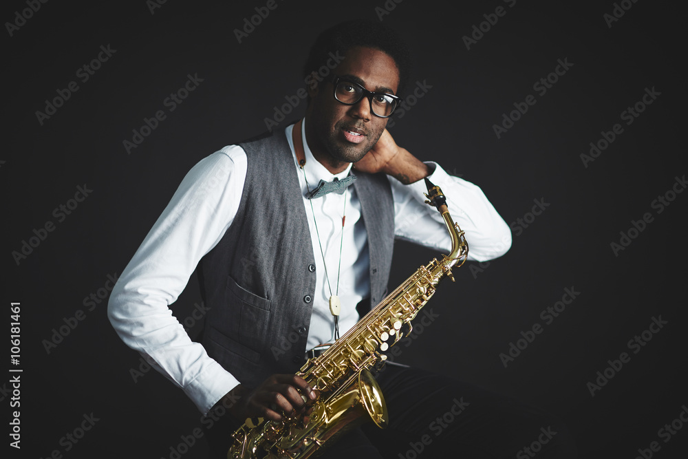 Naklejka premium Jazzman